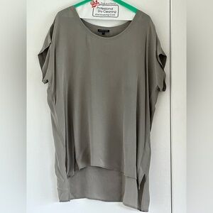 Eileen Fisher Taupe Tunic Top